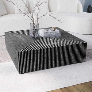 Table en os incrusté de la marque ILAHI, design moderne, détails en agate, rangement, meuble portable pour la maison - Product Image 6