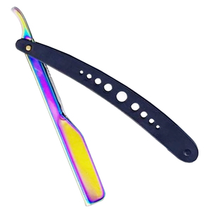 Navaja de Afeitar Plegable de Acero Inoxidable con Logotipo Personalizado, Navaja de Afeitar Profesional para Barbería, Herramienta de Aseo Masculino, MOQ Bajo, Venta al Por Mayor - Product Image 2