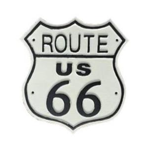 Plaque décorative en métal Route US 66, design artisanal, panneau de signalisation routière, résistante à la rouille et aux intempéries, à vendre - Product Image 3