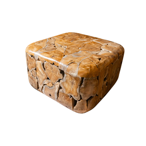 โต๊ะกาแฟทรงลูกบาศก์ทำมือจากไม้สักแบบเรียบง่าย รุ่นพรีเมียม ARTERRA - Product Image 1