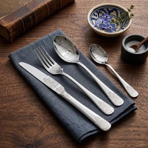 Ensemble de couverts élégants en acier inoxydable, finition miroir, passe au lave-vaisselle, couverts de mariage, 4 pièces - Product Image 5