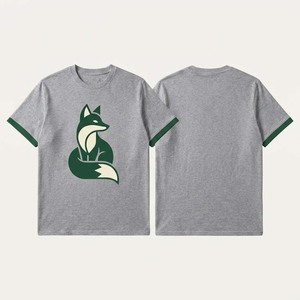 เสื้อยืดผู้ชายลายกราฟิกมินิมอล แขนสั้น ผ้าฝ้ายพรีเมียม ทรงเข้ารูป สไตล์ลำลอง แฟชั่นฤดูร้อน เสื้อยืดผู้ชาย - Product Image 1