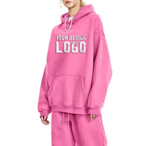 Sweat à capuche surdimensionné personnalisé, lourd, avec broderie graphique, prix d'usine, vente en gros - Product Image 6