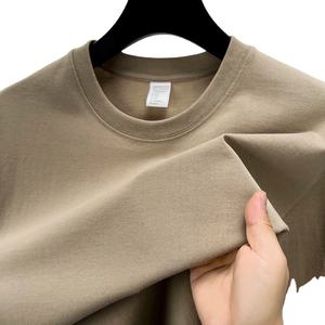 100% algodón puro moda verano alta gama hombres media manga camiseta sostenible manga corta cuello Top transpirable - Product Image 4