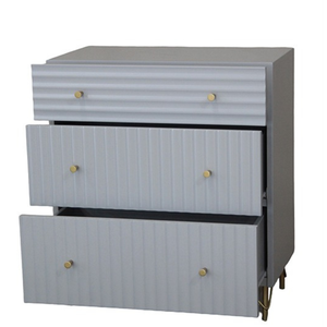 Coffre classique en bois d'acajou massif à 3 tiroirs Ave blanc Design de chambre à coucher français intemporel avec tiroirs de rangement spacieux - Product Image 5