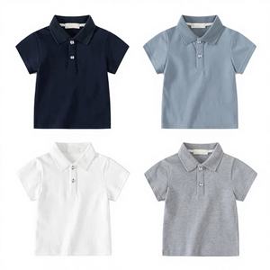 T-shirt polo décontracté d'été pour enfants, en coton doux, pour garçons et filles actifs, élégant, respirant, séchage rapide, pour les sorties, l'école, les activités de plein air - Product Image 1
