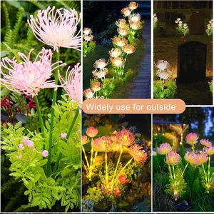 Set di 4 Luci Solari da Giardino per Illuminazione Esterna, Steli Luminosi a Forma di Fiore con Funzione di Accensione/Spegnimento Automatico, Design Floreale Elegante - Product Image 5
