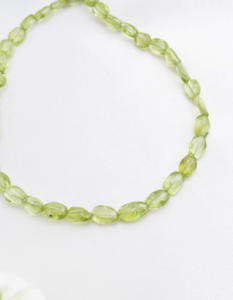 Cuentas facetadas de peridoto natural de 9 pulgadas, collar de piedras preciosas naturales, piedra preciosa para la elaboración de joyería fina. - Product Image 1