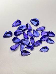 แทนซาไนต์ธรรมชาติทรงลูกแพร์ หินสีน้ำเงินเจียระไน ขนาด 6x4 มม. 7x5 มม. 6x8 มม. สำหรับทำเครื่องประดับ - Product Image 2