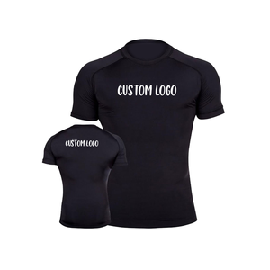 Custom <b>Men</b> Rash Guard Full Sleeve Quick Dry Spandex <b>Compression</b> <b>Shirt</b> Front Logo Printing OEM Service 140g Fabric Weight - Product Image 2