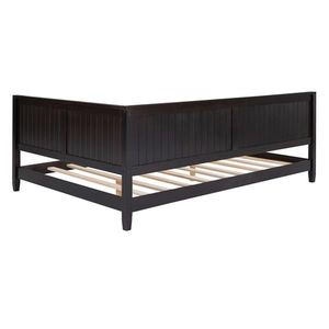 "Modern Full-Size Espresso Wood Daybed/<b>Sofa</b> <b>Bed</b> with Fabric Upholstery & <b>Inflatable</b> Option" - Product Image 6