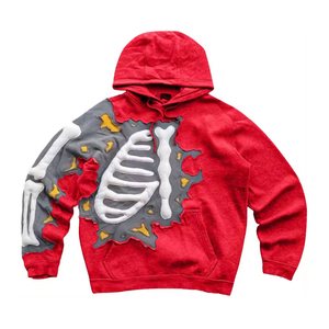 Men <b>Hoodie</b> 100% Cotton Custom Logo And Size Puff Printed Hooded And <b>Long</b> Sleeve <b>Oversize</b> Pullover Heavyweight - Product Image 3