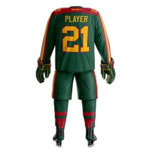 Nouveau sublimation OEM qualité supérieure uniforme de hockey sur glace Logo personnalisé taille personnalisée uniforme de hockey sur glace maille maillots de hockey sur glace Designs - Product Image 5