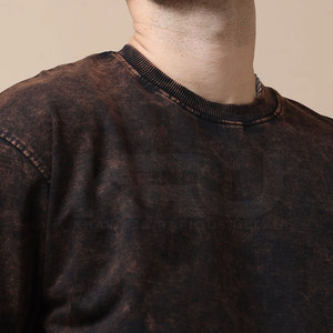 T-shirt tricoté délavé pour homme, confortable au quotidien, en coton doux, respirant, écologique, séchage rapide, mode estivale, manches courtes - Product Image 4
