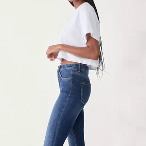 High Quality Women <b>Crop</b> T Shirts 100% Cotton Yoga Wear Slim Fit <b>Crop</b> <b>Top</b> Breathable Short Sleeve <b>Crop</b> <b>Top</b> T Shirts for Women - Product Image 5