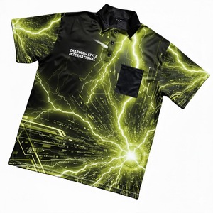 Mens Custom Zipper Polo <b>Dart</b> Shirts With Pocket - Product Image 2