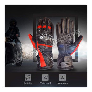 Guantes de Motocicleta Personalizados con Protección para los Nudillos, Guantes de Cuero para Motociclismo, Ciclismo, Motocross, Carreras de Motos de Cross - Product Image 3