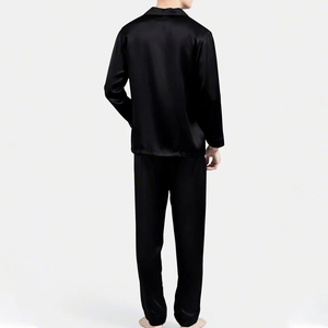 Conjunto de Pijama de Dos Piezas de Satén de Seda Hecho a Medida para Mujer y Hombre, Cintura Elástica, Corte Holgado, Ropa de Estar Unisex con Adornos de Diamantes de Imitación - Product Image 2
