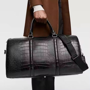 Handcrafted <b>Leather</b> <b>Duffle</b> <b>Bag</b> for <b>Men</b> Classic Travel Style with Premium Quality Polyester Lining and Large Capacity - Product Image 3