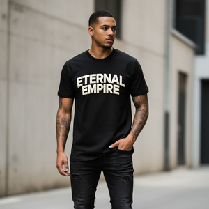 Custom Brand Puff Print Shirt Oversized Drop Shoulder Heavyweight Cotton Tee Shirt Wholesale Men Graphic <b>Tshirts</b> - Product Image 5