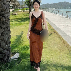 ชุดเซ็ตสองชิ้นแฟชั่นสำหรับผู้หญิง ชุดกระโปรงผ้าซาติน แขนกุด ความยาวเต็มตัว สีพื้น สไตล์ลำลอง ทรงเข้ารูป ซักได้ เป็นมิตรกับสิ่งแวดล้อม ผ้าลินิน 100% - Product Image 4