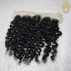 Extensions de cheveux naturels CDYHAIRVN, vague naturelle, cheveux Remy, bouclés birmans, fermeture vietnamienne et frontal, double trame, cuticules alignées - Product Image 3