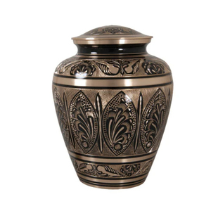 Handcrafted Solid Brass Cremation <b>Urn</b> For Human Ashes <b>Large</b> Adult Funeral Memorial <b>Urn</b> With Flying Birds Going Home Design - Product Image 6