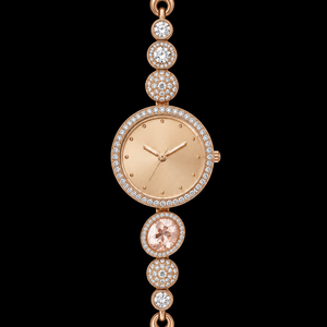 Elegante Reloj de Cuarzo para Mujer en Oro Rosa con Bisel y Brazalete de Diamantes, Esfera Redonda Analógica de 30 mm, Cristal de Zafiro, Reloj de Lujo - Product Image 2