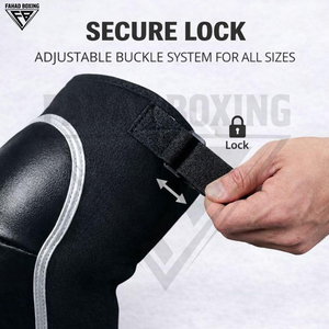 Service OEM ODM personnalisé, protections de coude de boxe robustes, réglables, durables, avec sangle sécurisée, mousse haute densité - Product Image 6