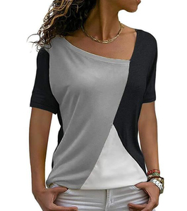 T-shirt d'été formel imprimé pour femme 100 % coton respirant écologique à manches courtes en tissu léger et doux - Product Image 5