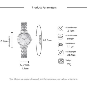 NW1311 Ensemble montre et bracelet pour femme avec affichage analogique et cadran serti de diamants - Product Image 5