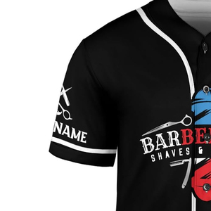 Maillot de barbier professionnel sublimé en tissu premium, impression personnalisée, tenue de salon, nouvelle collection 2026, meilleur design - Product Image 4