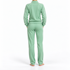 Custom Distressed Embroidery Cropped Streetwear High Quality Zip up Two Piece <b>Sweatpants</b> and Hoodie Set Joggers <b>Women</b> Tracksuits - Product Image 2
