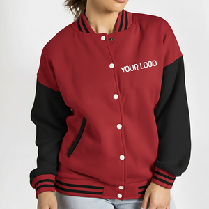 เสื้อแจ็คเก็ตวาร์ซิตี้ผู้หญิงแบบสั่งทำ ปักโลโก้ คุณภาพสูง ทำจากผ้าขนสัตว์ แจ็คเก็ตเบสบอล - Product Image 1