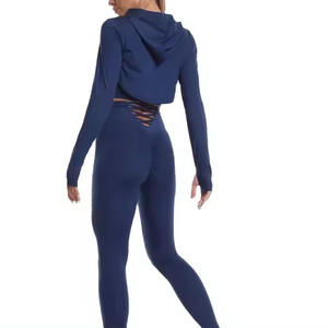 Nouvel ensemble de yoga respirant d'été : débardeur de sport push-up et legging taille haute élastique, ensemble de fitness sans couture 2 pièces - Product Image 2