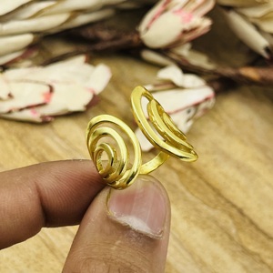 Best Product Brass Geometric <b>Ring</b> <b>Boho</b> Spiral <b>Rings</b> Women Brass <b>Ring</b> Women 18k Gold Plated Tribal Swirl Jewelry Wholesale/OEM - Product Image 2
