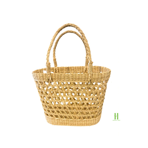 NEW DESIGN Decorative Seagrass Woven <b>Basket</b> Handmade Storage Tote with <b>Handle</b> for Kitchen Bathroom and Living Room - Product Image 3