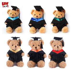 Wholesale High Quality Custom Cute Teddy Bear <b>Stuffed</b> Animal <b>Toy</b> PP Cotton Filled Hat & Gown Graduation Gift Home Decor - Product Image 2