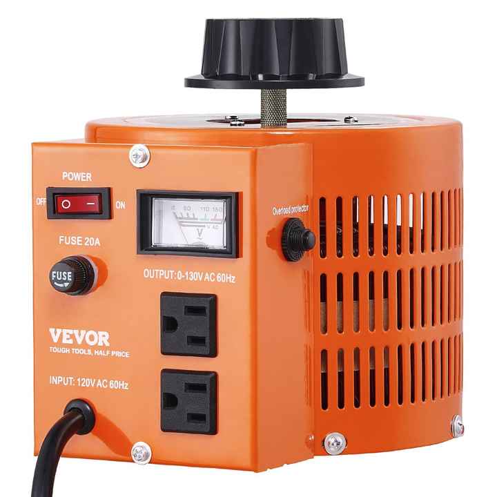 Auto Variable Voltage Transformer 2000VA 15.3 Amp 110V Input 0-130V Output AC Voltage Regulator Power Supply Thermal Control