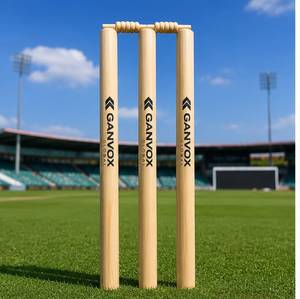 GANVOX GLOBAL - Set de Stumps de Cricket de Madera para Adultos, 28 Pulgadas, Duraderos, para Todas las Estaciones, para Juego al Aire Libre, Capacidad Inferior a 1 kg - Product Image 1