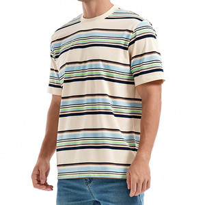 Meilleures ventes en gros – T-shirt homme à manches courtes, coupe ample, anti-rétrécissement, en mélange bambou/coton 300g, respirant et écologique, de haute qualité - Product Image 2