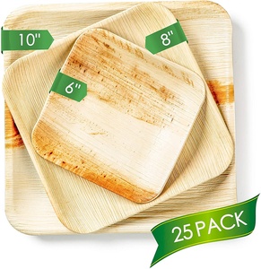 Natural Compostable Areca Leaf <b>Disposable</b> Plates Microwave Safe Chemical Free Heavy Duty Palm Leaf <b>Tableware</b> For Events - Product Image 6