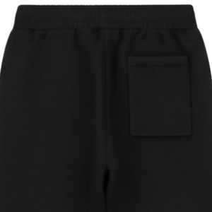 Pantalon de jogging en maille noir décontracté, taille élastique, vêtement de détente, pantalon en maille douce, coupe décontractée pour hommes et femmes, style urbain - Product Image 4