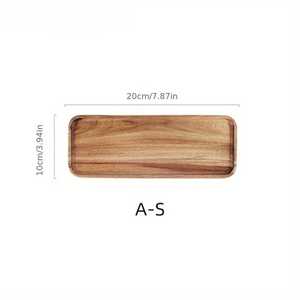 Plateau de service en bois tressé écologique grande capacité, plateau à thé, passe au lave-vaisselle, finition polie, forme rectangulaire, pour bureau et salle de bain - Product Image 5