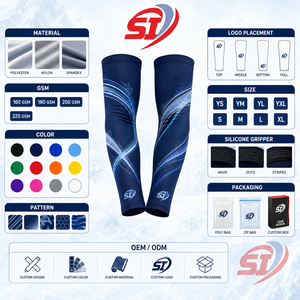 Manchons de Cyclisme Rafraîchissants en Soie Glacée Respirante Protection UPF Conception Personnalisée OEM Marque Privée Vente en Gros - Product Image 4