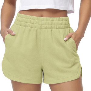 Pantalones cortos de forro polar para mujer, material duradero, ajuste relajado, mezcla de algodón suave, para deportes, viajes y descanso, en venta. - Product Image 1