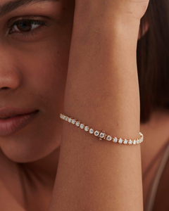 สร้อยข้อมือเพชรทรงกลมเจียระไนแบบ Brilliant Lab Grown Diamond พร้อมใบรับรอง IGI 14 กะรัต ทอง 10K 14K 18K สีเหลือง ขาว ชมพู สามารถปรับแต่งได้ เครื่องประดับหรูหรา - Product Image 3