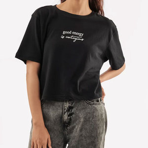 New Stylish Beat Arrival Comfortable Good Supplier High Quality Best Service High Quality Street Wear Printed Women Crop Top - Product Image 2
