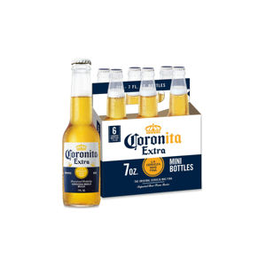 Compra Cerveza Corona Extra Draft Lager, 24 Latas de 355ml, Caja a Granel de 6 Paquetes de 4 Latas de 330ml en Oferta - Product Image 1