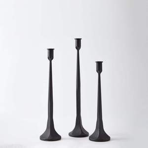 Ensemble de bougies vintage à trois piliers, couleur noire, matériel de fête religieuse et décoration de mariage, Inde - Product Image 6